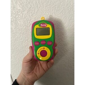 Vintage Barney Handheld Musical Toy Electronic Song Player 2006 Green RARE y2K